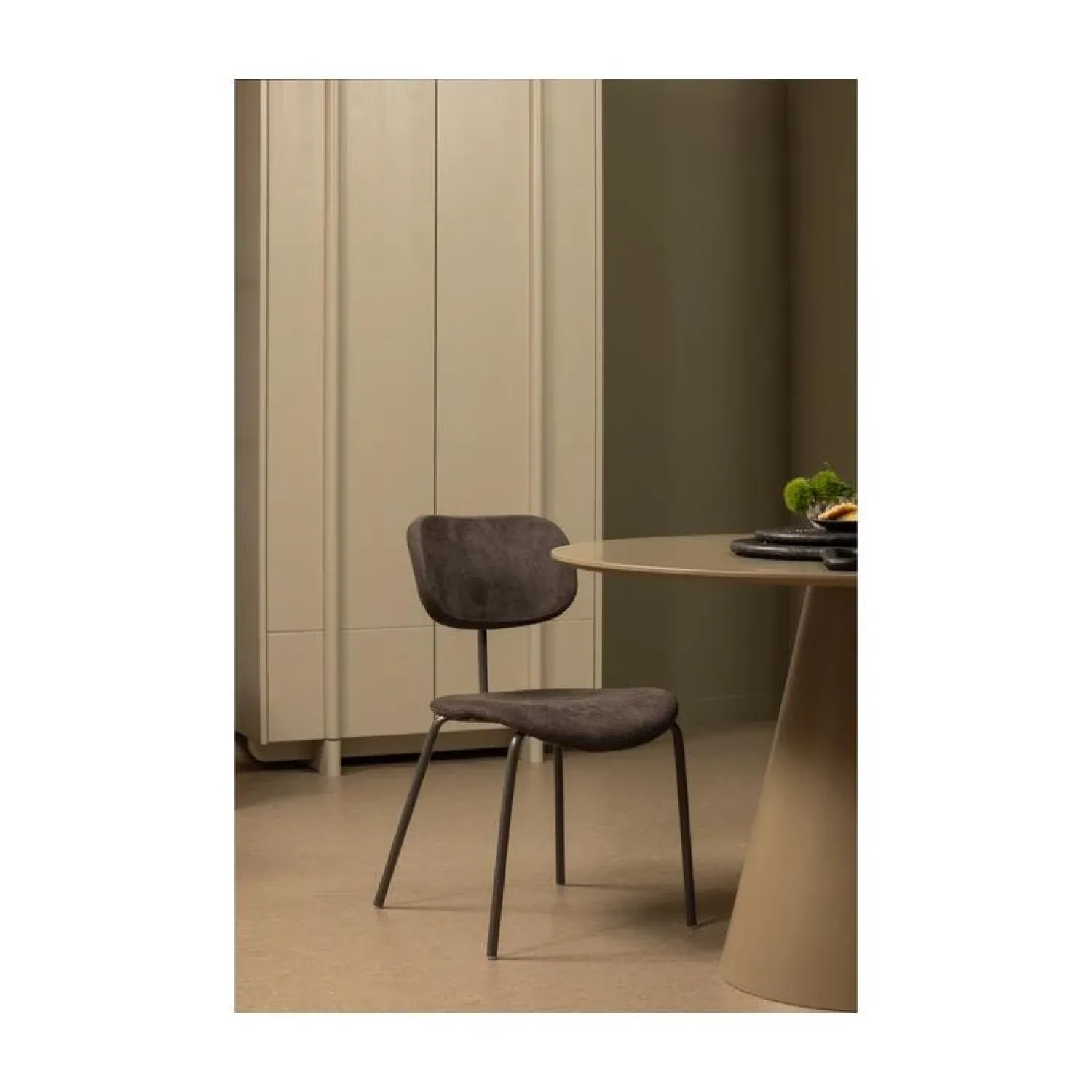 WOOOD Eetkamerstoelen|Link Eetkamerstoel bruin/grijs
