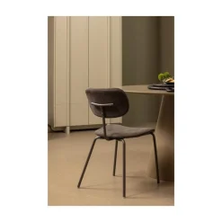 WOOOD Eetkamerstoelen|Link Eetkamerstoel bruin/grijs