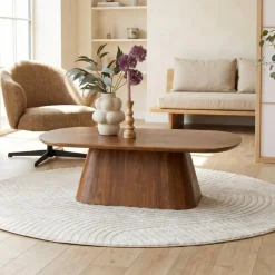 Vane Living Salontafels|Lin Salontafel espresso Deens Ovaal 120cm