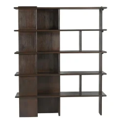 Furndea Wandkasten|Vakkenkasten|Liora Wandkast bruin Mangohout 150 cm