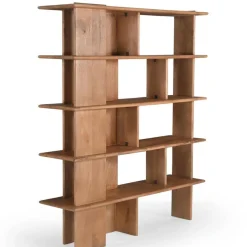 Furndea Wandkasten|Vakkenkasten|Liora Wandkast naturel Mangohout 150 cm