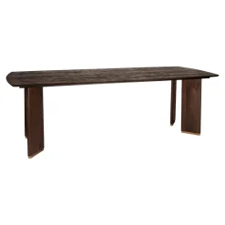 PTMD Eettafels|Lior Eettafel Bruin Goudpoot 200cm