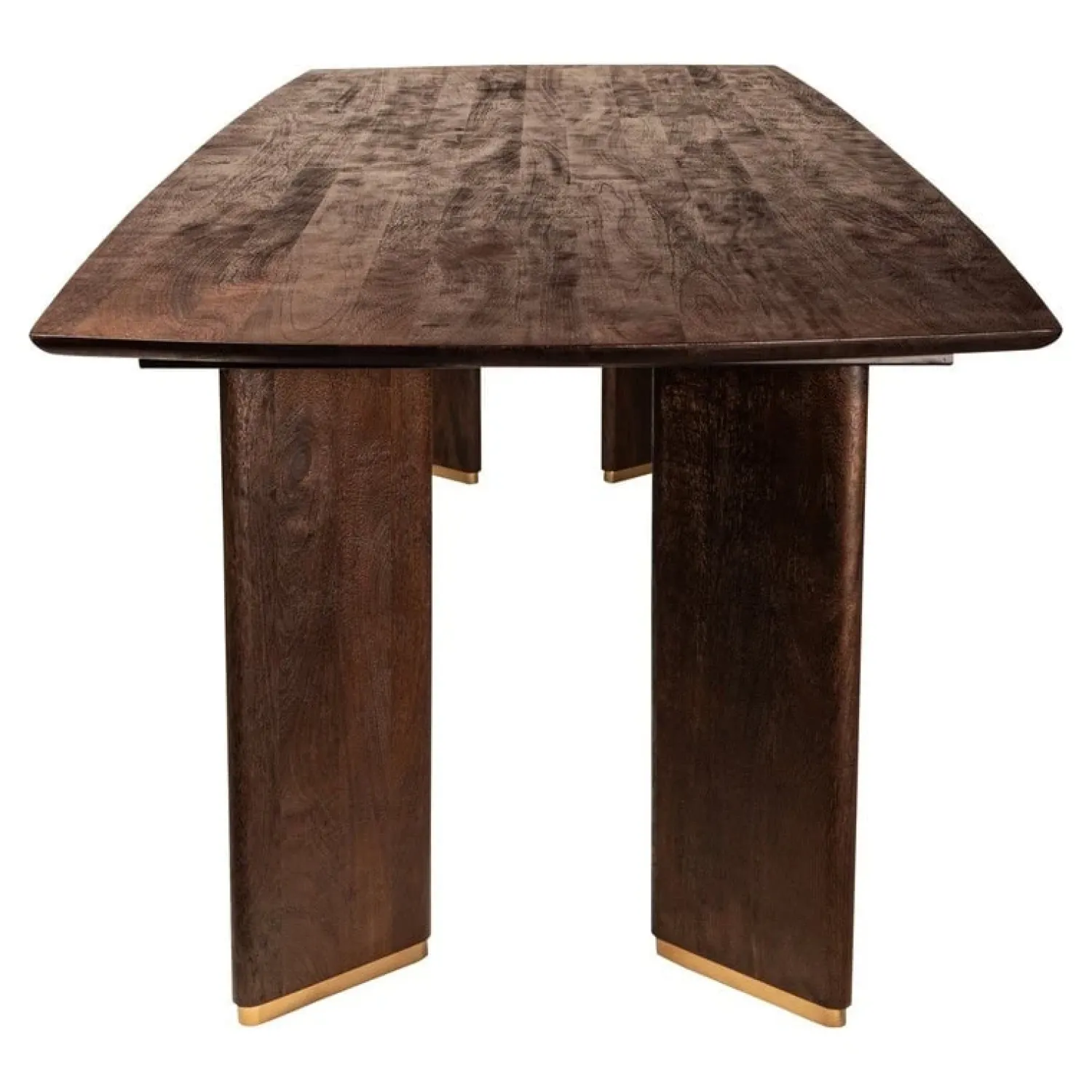 PTMD Eettafels|Lior Eettafel Bruin Goudpoot 200cm