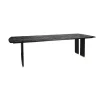 PTMD Eettafels|Lior Eettafel Zwart Goudpoot 200cm