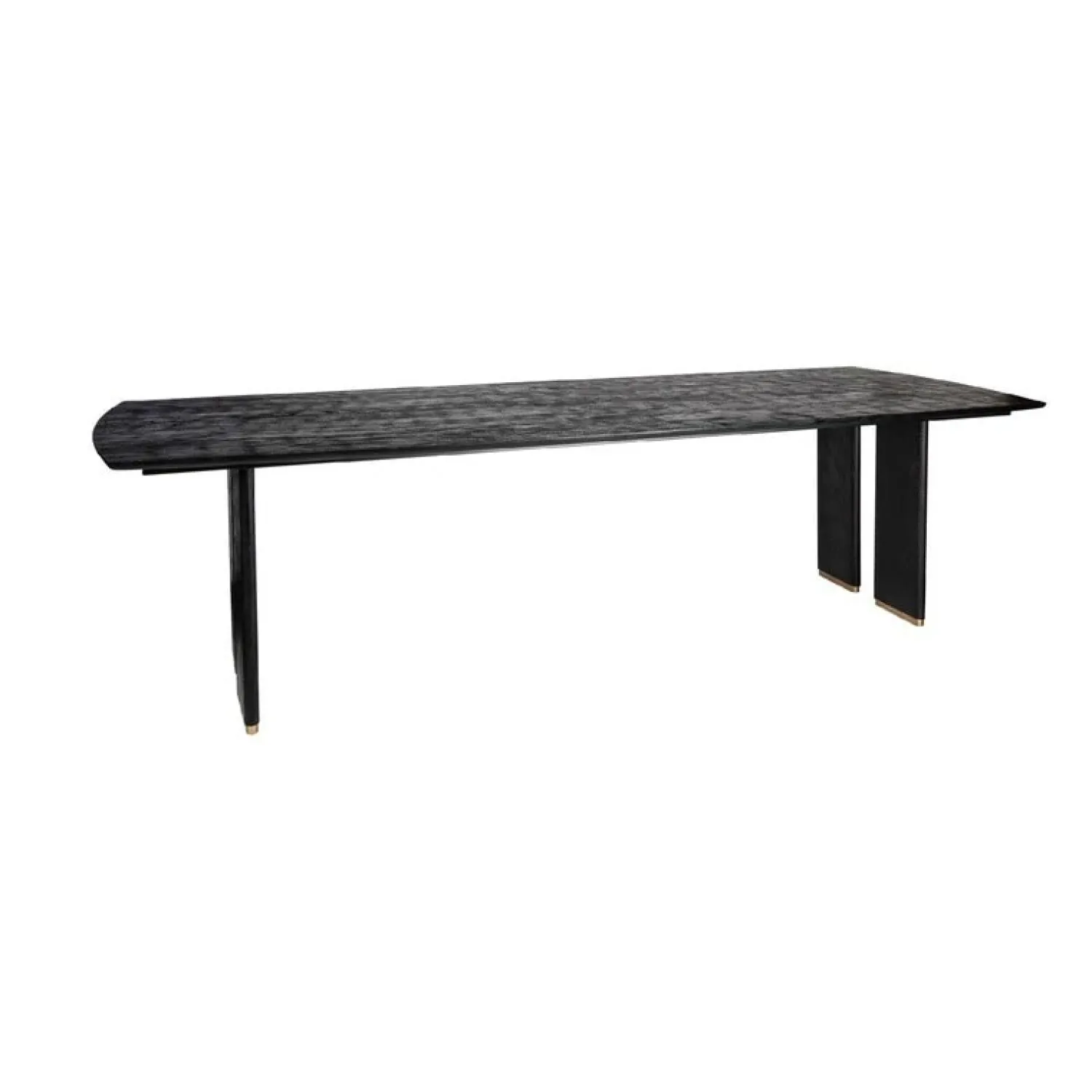PTMD Eettafels|Lior Eettafel Zwart Goudpoot 200cm