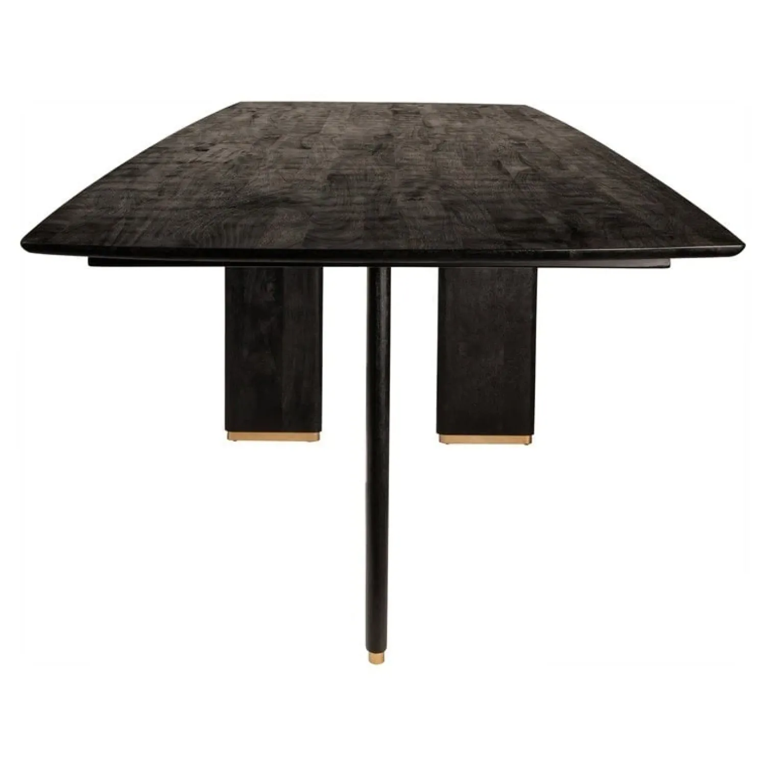PTMD Eettafels|Lior Eettafel Zwart Goudpoot 240cm