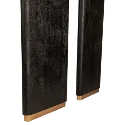 PTMD Eettafels|Lior Eettafel Zwart Goudpoot 280cm