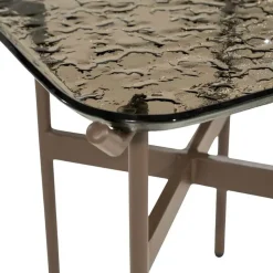 By Boo Bijzettafels|Liri Bijzettafel Bruin glas 43cm