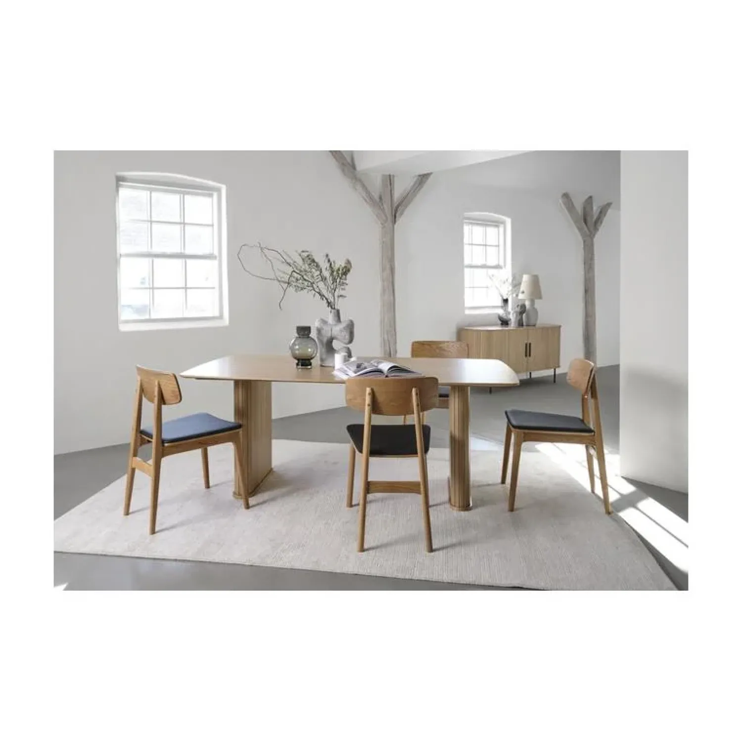 LykkeHome Eetkamerstoelen|Liva Eetkamerstoel zwart PU