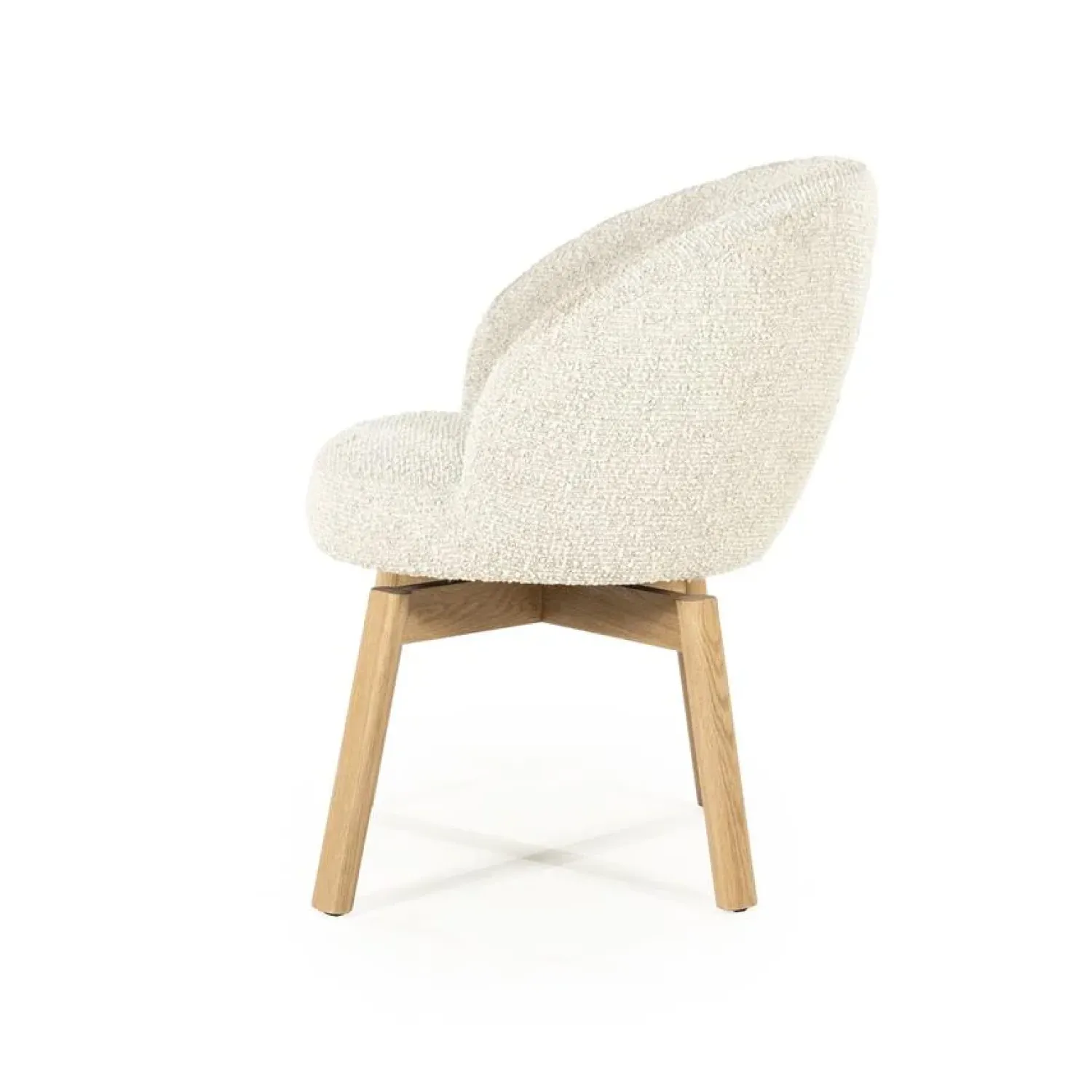 Eleonora Eetkamerstoelen|Livia Eetkamerstoel Beige stof