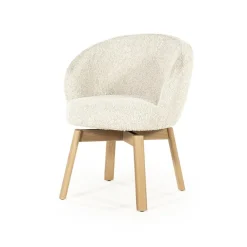 Eleonora Eetkamerstoelen|Livia Eetkamerstoel Beige stof