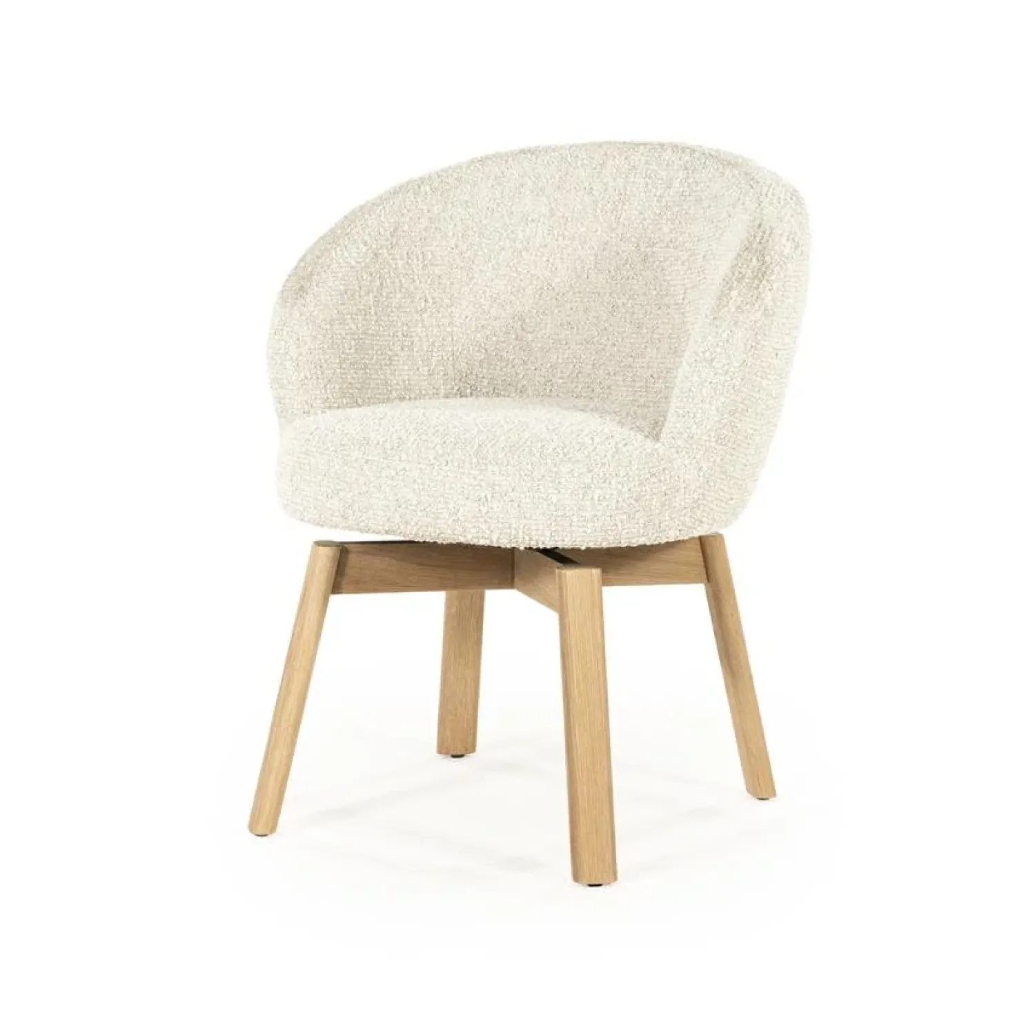 Eleonora Eetkamerstoelen|Livia Eetkamerstoel Beige stof