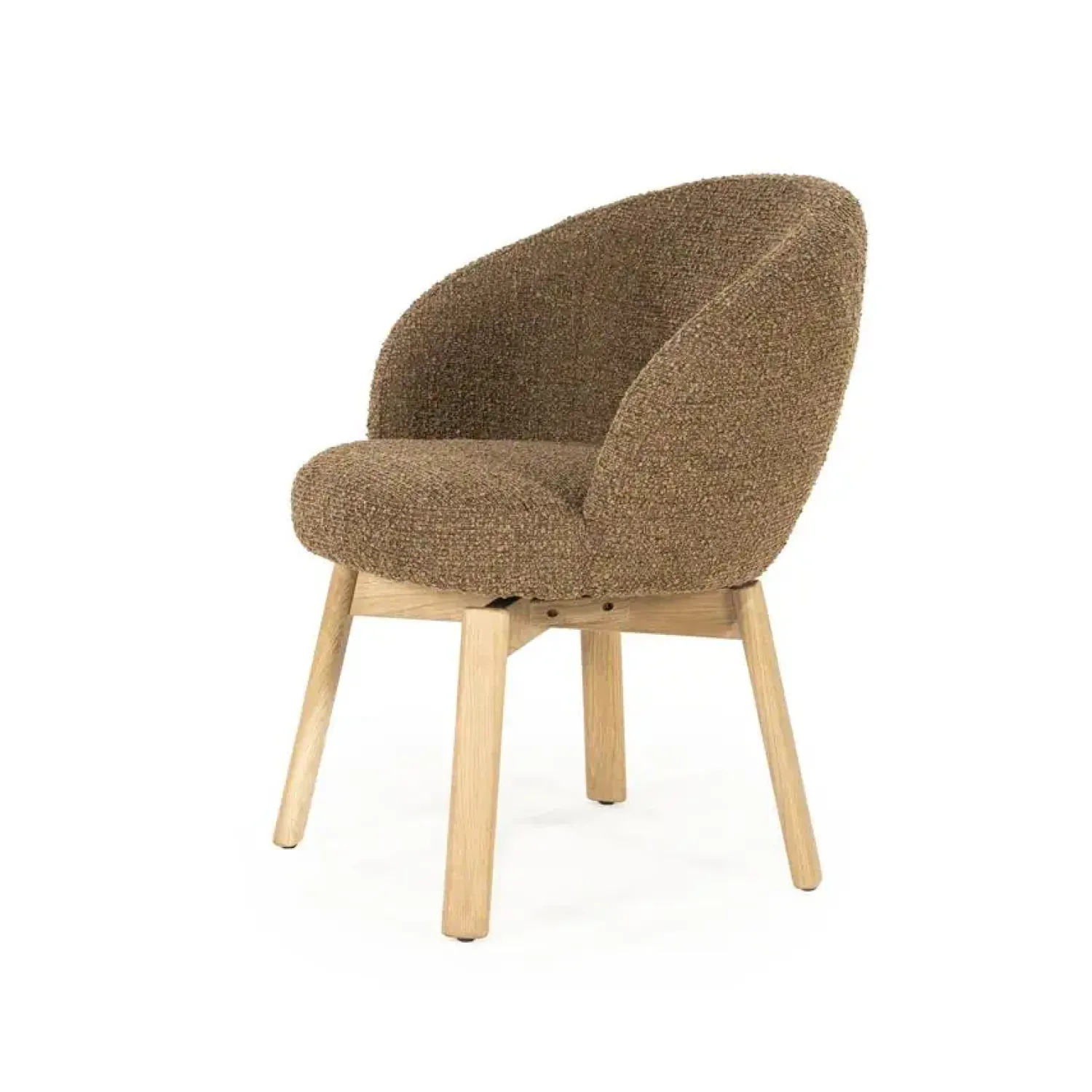 Eleonora Eetkamerstoelen|Livia Eetkamerstoel Bruin stof