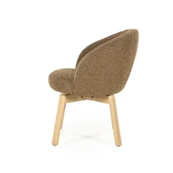 Eleonora Eetkamerstoelen|Livia Eetkamerstoel Bruin stof