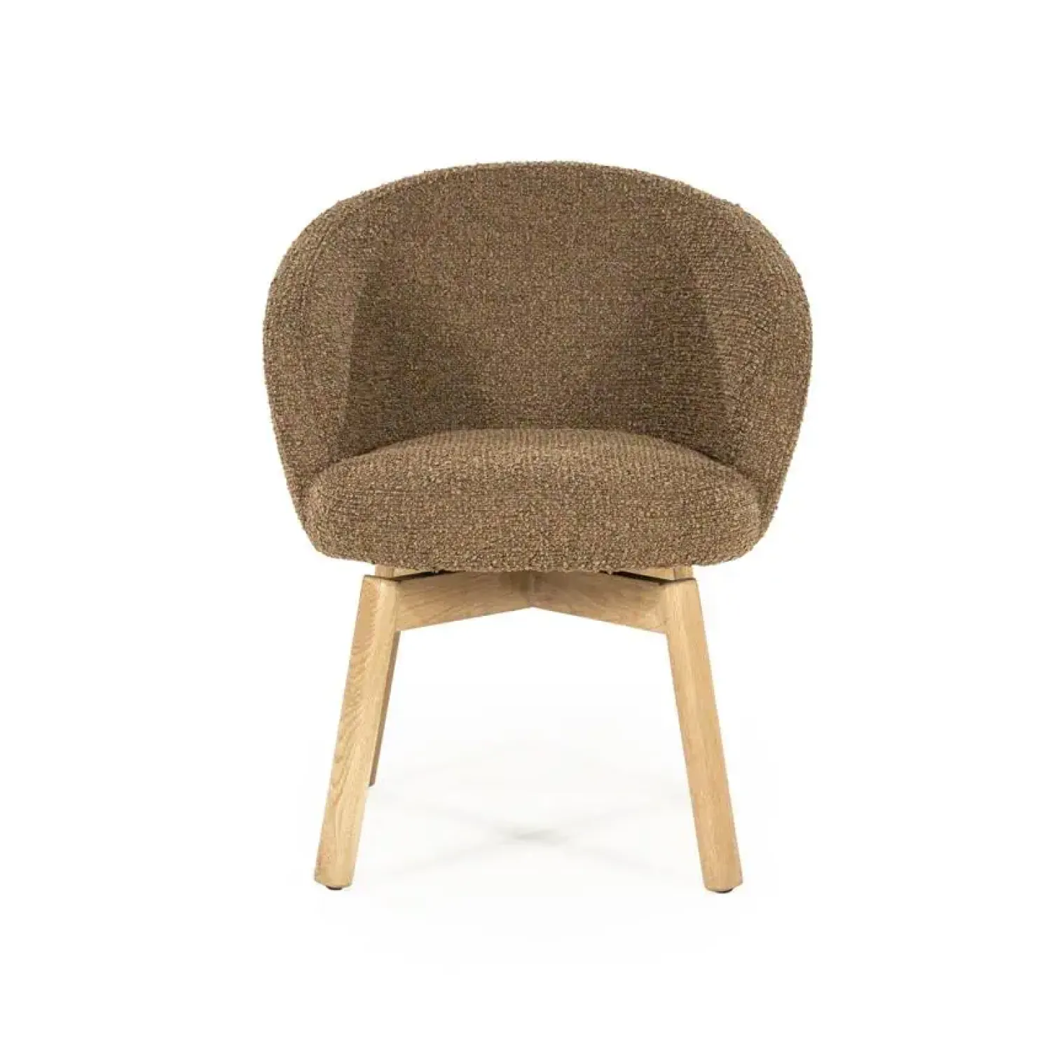 Eleonora Eetkamerstoelen|Livia Eetkamerstoel Bruin stof