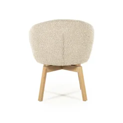 Eleonora Eetkamerstoelen|Livia Eetkamerstoel Taupe stof
