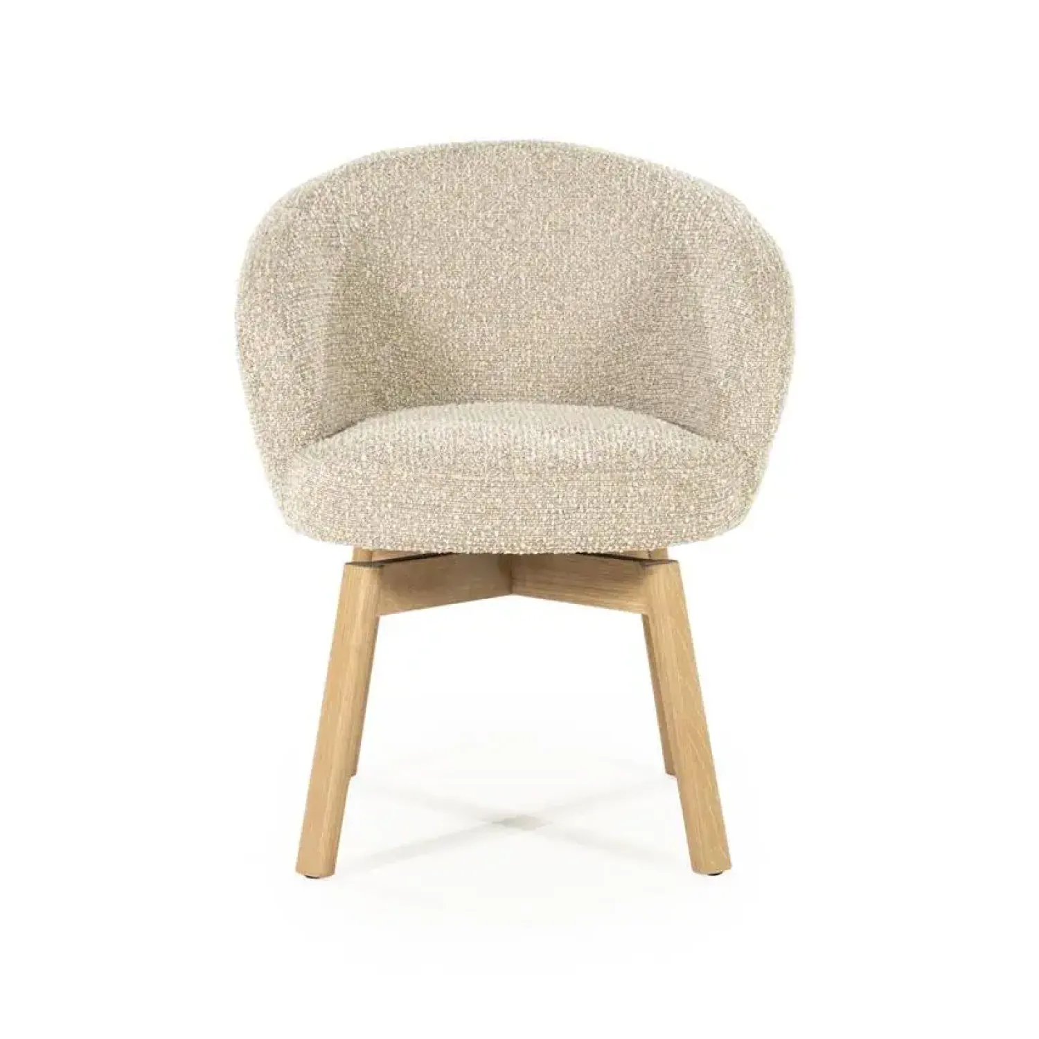 Eleonora Eetkamerstoelen|Livia Eetkamerstoel Taupe stof