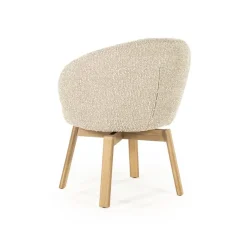 Eleonora Eetkamerstoelen|Livia Eetkamerstoel Taupe stof