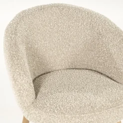 Eleonora Eetkamerstoelen|Livia Eetkamerstoel Taupe stof