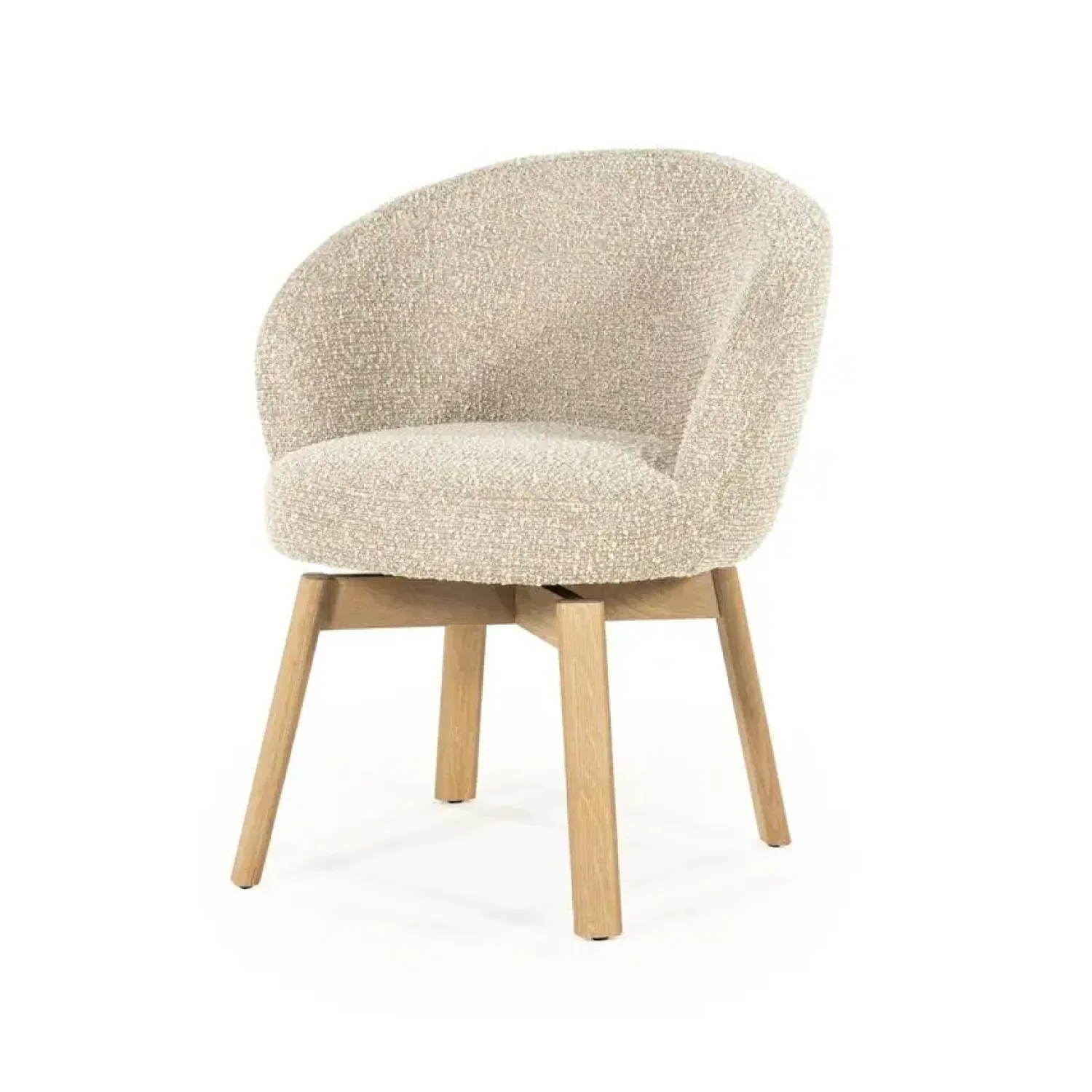 Eleonora Eetkamerstoelen|Livia Eetkamerstoel Taupe stof