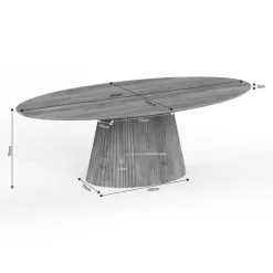 Furndea Eettafels|Livia Eettafel Ovaal Naturel 240cm