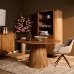 Furndea Eettafels|Livia Eettafel Rond Naturel 130cm