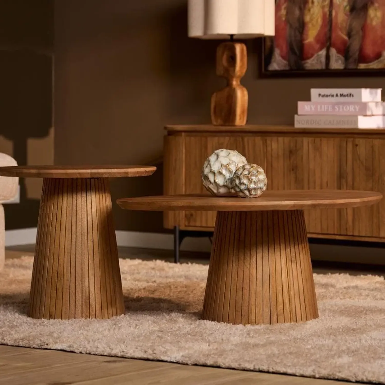 Furndea Salontafels|Livia Salontafel Rond Naturel 80cm