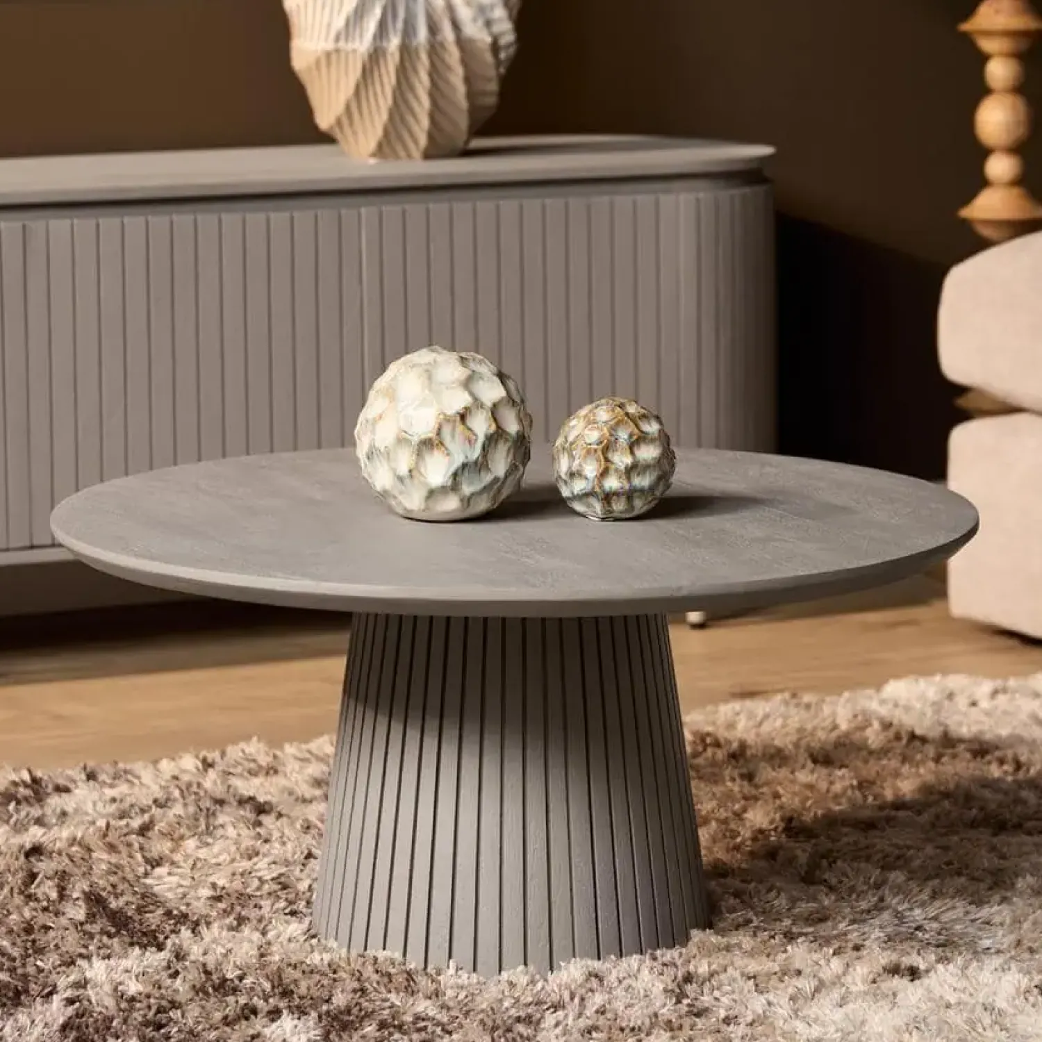 Furndea Salontafels|Livia Salontafel Rond Taupe 80cm