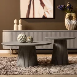 Furndea Salontafels|Livia Salontafel Rond Taupe 50cm