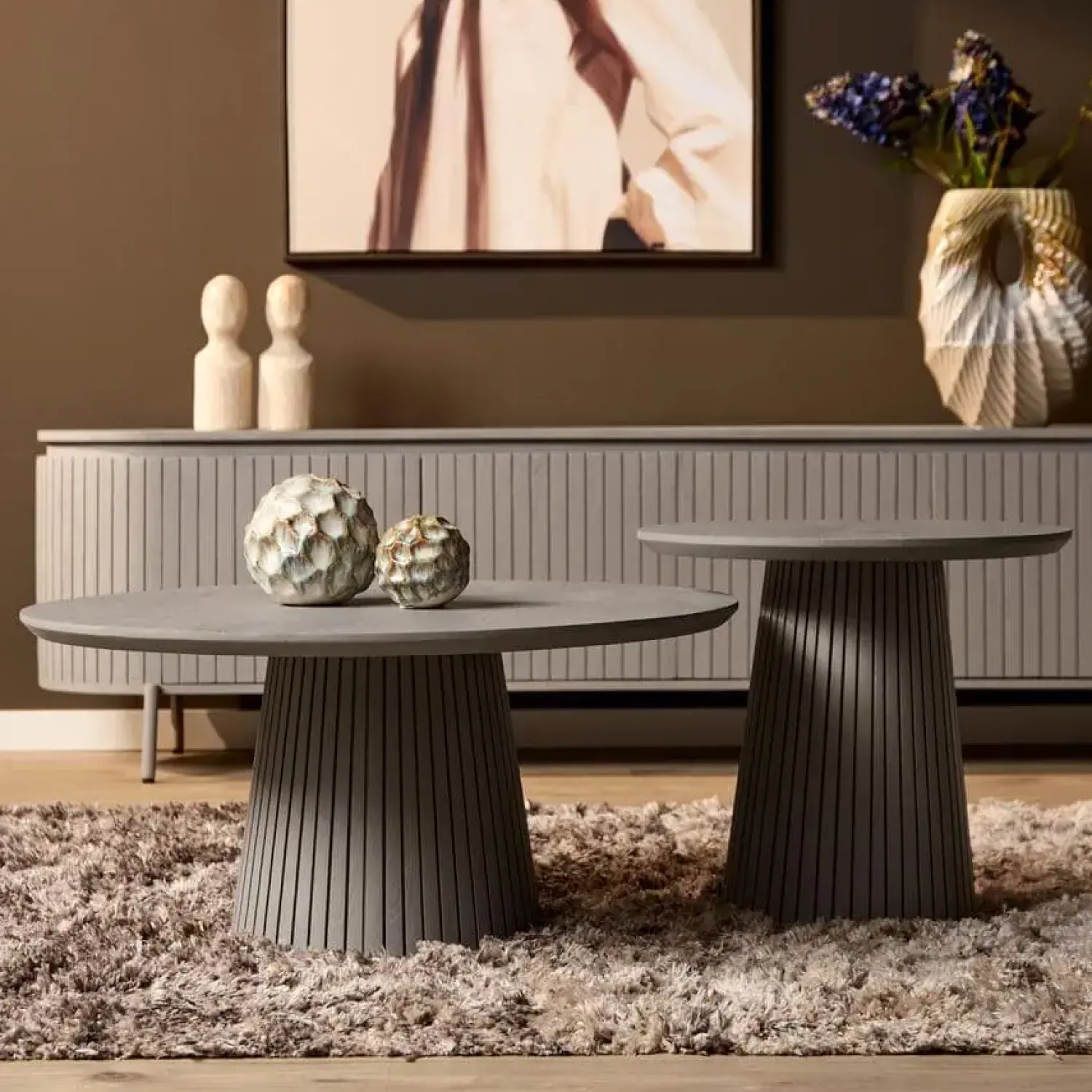 Furndea Salontafels|Livia Salontafel Rond Taupe 50cm