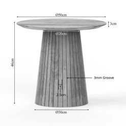 Furndea Salontafels|Livia Salontafel Rond Taupe 50cm