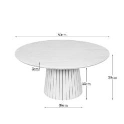 Furndea Salontafels|Livia Salontafel Rond Zand 80cm