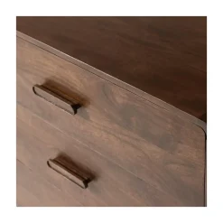 WOOOD Ladenkasten|Industriele Kasten|Liya Ladekast mangohout donkerbruin 90cm