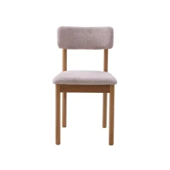 LykkeHome Eetkamerstoelen|Lize Eetkamerstoel zand met naturel poot