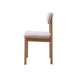 LykkeHome Eetkamerstoelen|Lize Eetkamerstoel zand met naturel poot