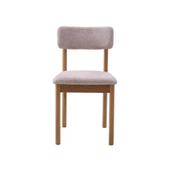 LykkeHome Eetkamerstoelen|Lize Eetkamerstoel zand met naturel poot