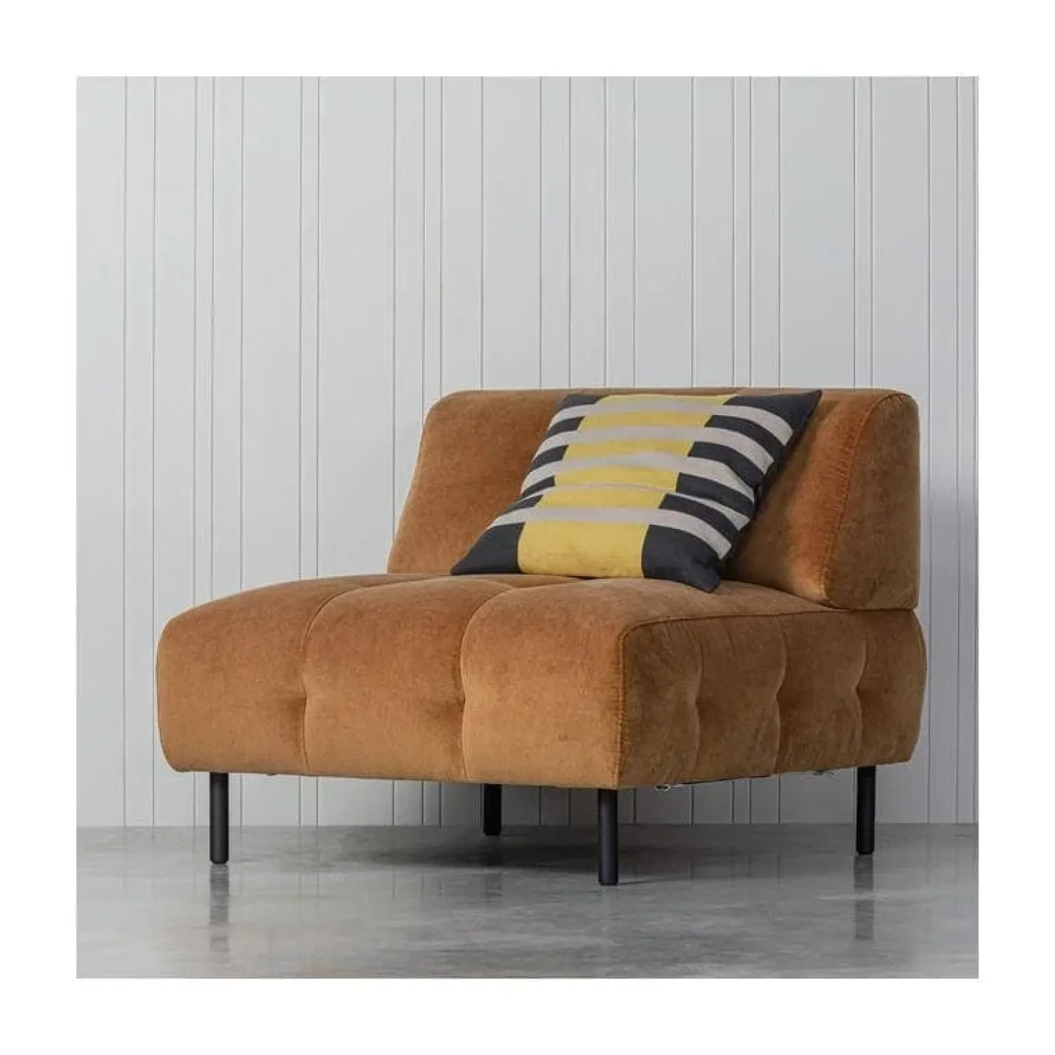 WOOOD Fauteuils|Lloyd Fauteuil velvet kaneel