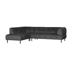 WOOOD Hoekbanken|Lloyd Hoekbank links velvet cast iron