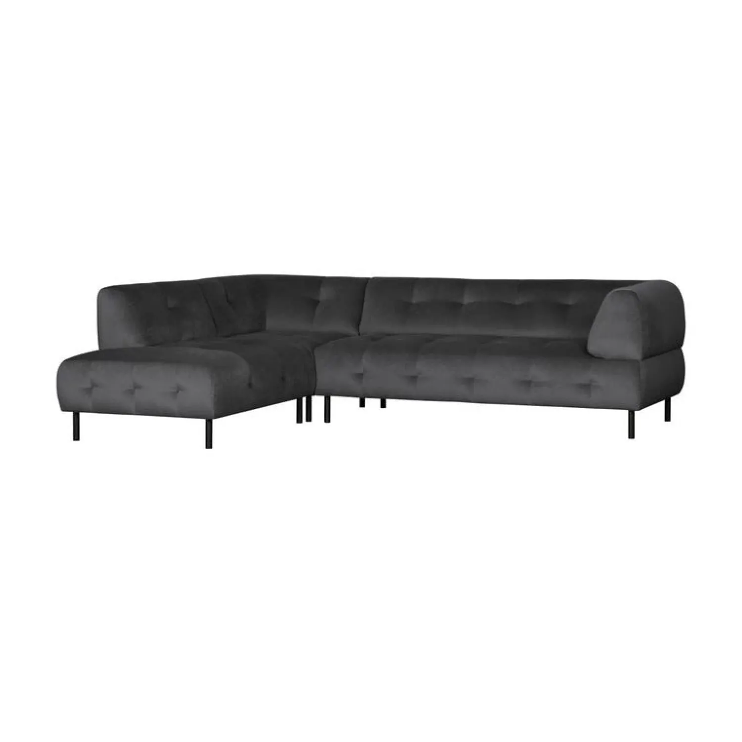 WOOOD Hoekbanken|Lloyd Hoekbank links velvet cast iron