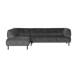 WOOOD Hoekbanken|Lloyd Hoekbank links velvet cast iron