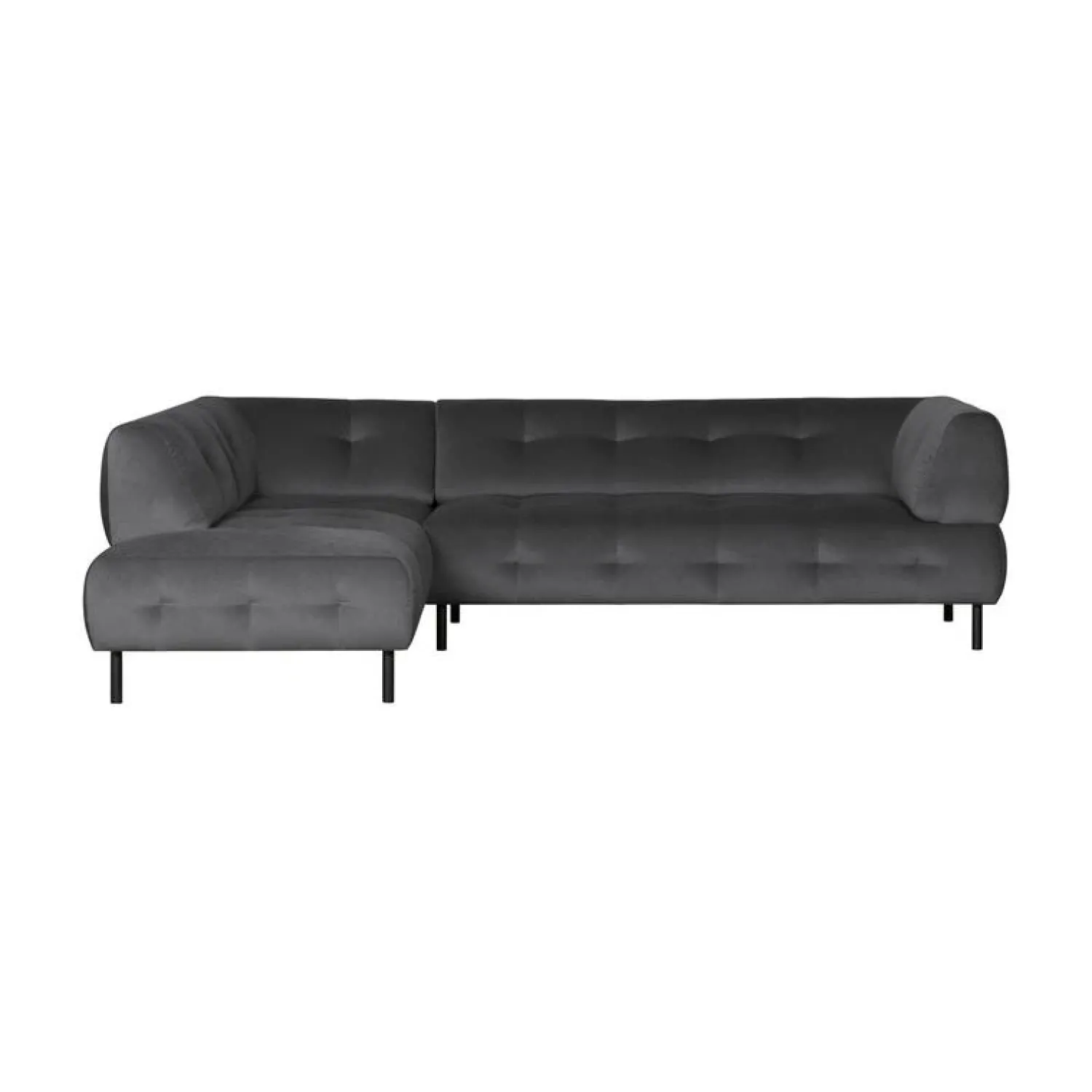 WOOOD Hoekbanken|Lloyd Hoekbank links velvet cast iron