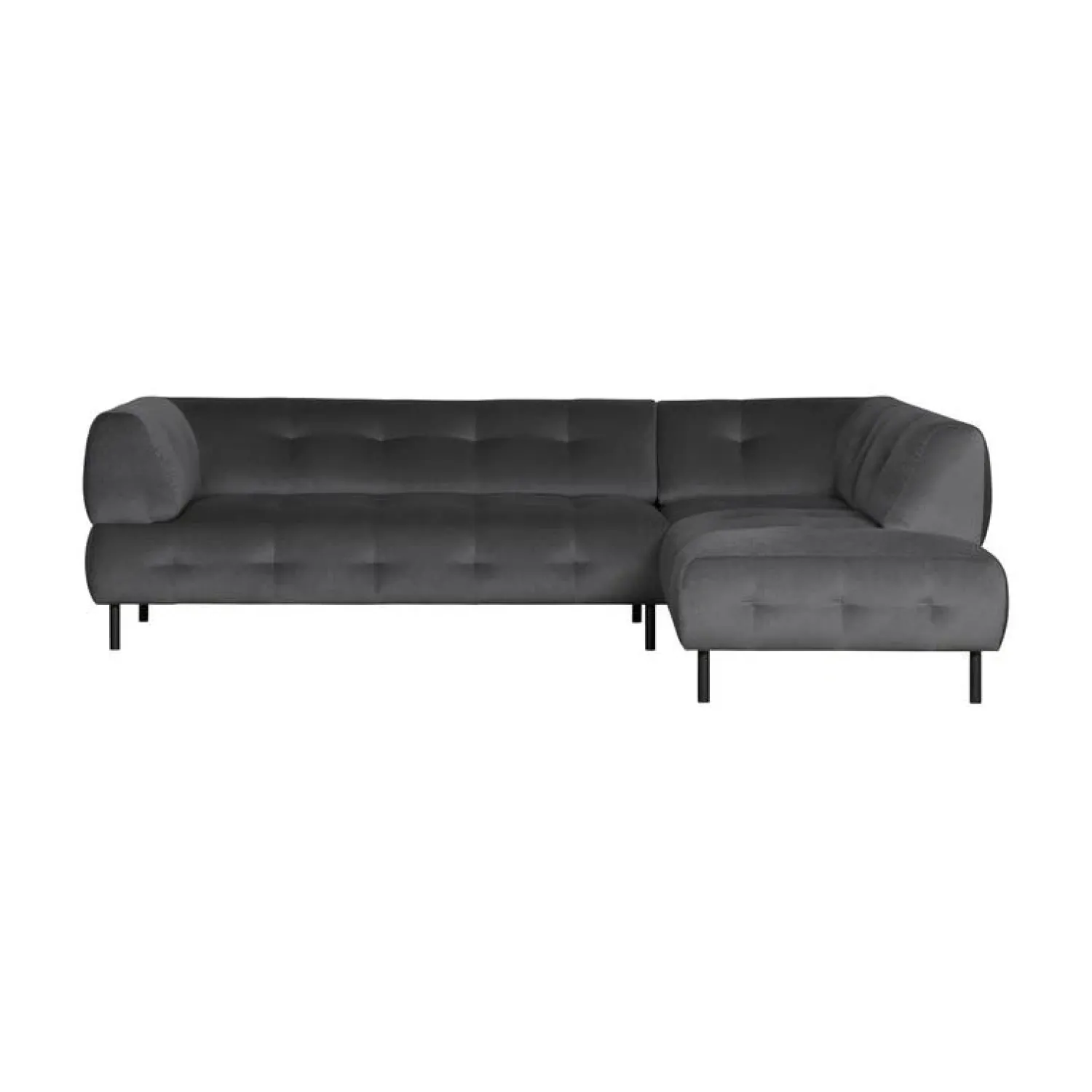 WOOOD Hoekbanken|Lloyd Hoekbank rechts velvet cast iron