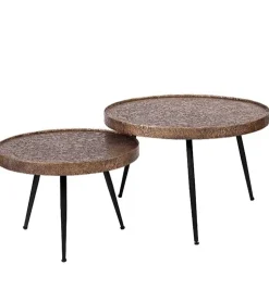 Kalfort Salontafels|Loavie salontafelset van 2 industrieel brons