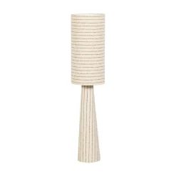 WOOOD Vloerlampen|Loft 2-lichts Vloerlamp metaal/bouclé naturel met strepen