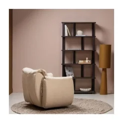 WOOOD Vloerlampen|Loft 2-lichts Vloerlamp metaal/bouclé tapenade