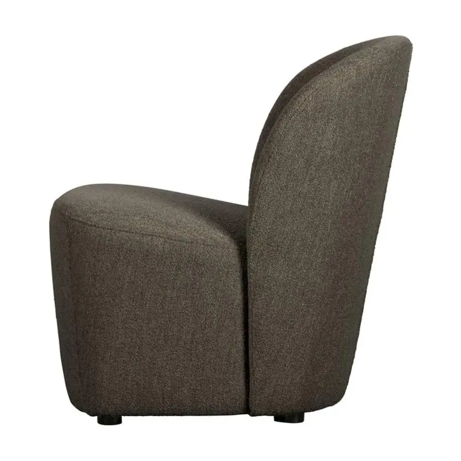 vtwonen Fauteuils|Lofty Fauteuil bouclé bruin
