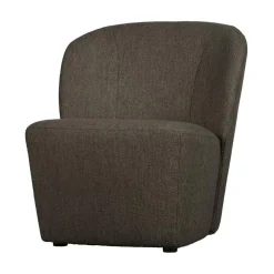 vtwonen Fauteuils|Lofty Fauteuil bouclé bruin
