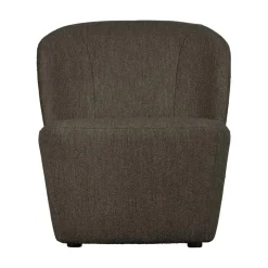 vtwonen Fauteuils|Lofty Fauteuil bouclé bruin