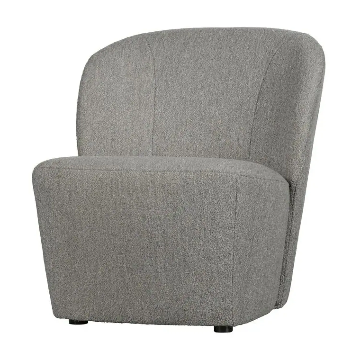 vtwonen Fauteuils|Lofty Fauteuil bouclé grijs