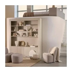 vtwonen Fauteuils|Lofty Fauteuil bouclé naturel